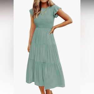 Sage green summer dress